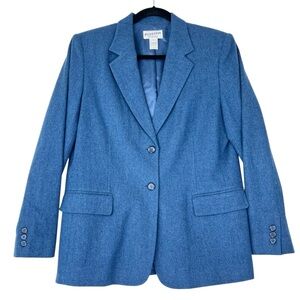 Pendleton Blue Wool Blazer Sz 12 Classic Modest